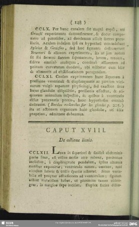 Caput XVIII. De actione lienis