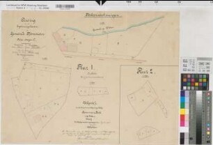 Bommern (Witten), Zusammenlegung eines Teiles der Feldmark von Bommern, Urkarte 1 Bommern Flur 1;2