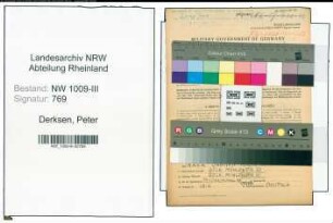 Entnazifizierung Peter Derksen , geb. 23.05.1891 (Landwirt)