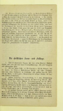 Die christlichen Sonn- und Festtage