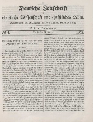 25-32 Evangelische Beiträge zu den alten und neuen "Gesprächen über Staat und Kirche" : Fortsetzung