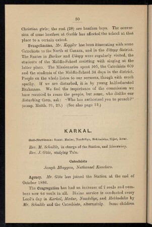 50-51, Karkal (with out-stations)