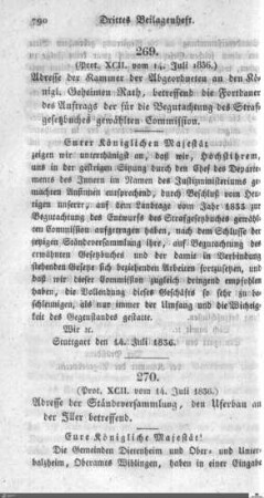 Beilagen zu Protokoll, 92. Sitzung