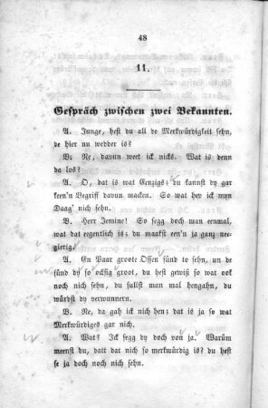 11. Gespräch zwischen zwei Bekannten.