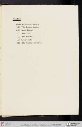 Alvin Langdon Coburn [list of plates]