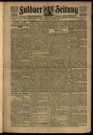 Erste Ausgabe vom Montag, den 02. Juli 1906.