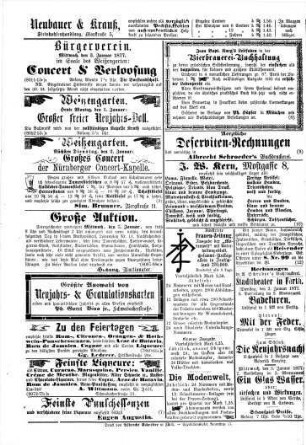 Fürther neueste Nachrichten für Stadt und Land. 1877,1/6 = Jg. 9