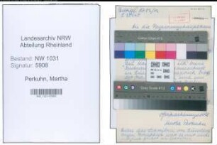 Entnazifizierung Martha Perkuhn , geb. 28.07.1906 ()