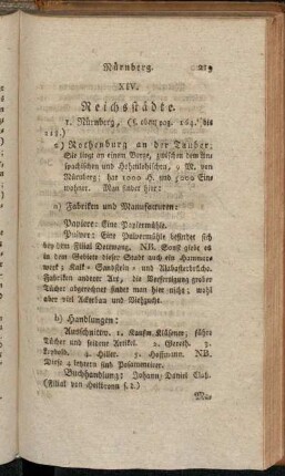 XIV. Reichsstädte.