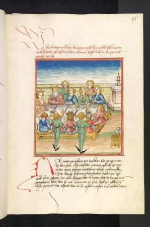 Pontus bewirtet den König, Sidonia und ihr Gefolge