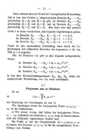 § 7. Polynome aus m Gliedern.