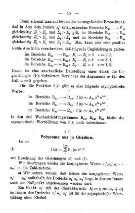 § 7. Polynome aus m Gliedern.