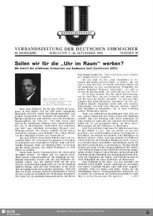 Sollen wir für die "Uhr im Raum" werben?