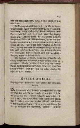 Sechster Abschnitt. Wissenschaftliche Bearbeitung aller Zweige der Staatsverwaltung