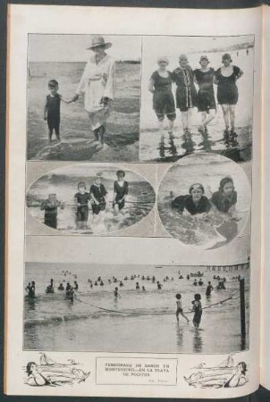 Temporada de baños en Montevideo. - En la Playa de Pocitos