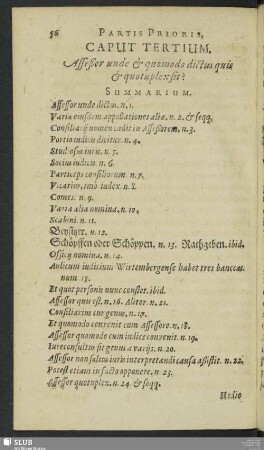 Caput Tertium. Asseßor unde & quomodo dictus quis & quotuplexsit?