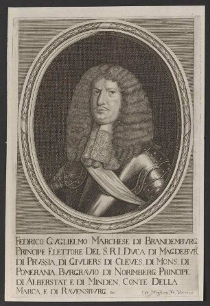 Porträt Friedrich Wilhelm, Kurfürst von Brandenburg (1620-1688)