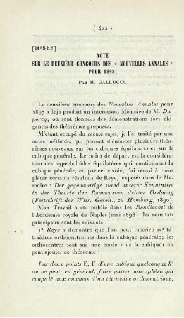 Note sur les Deuxième concours des "Nouvelles Annales" Pour 1989.