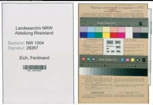 Entnazifizierung Ferdinand Eich , geb. 26.01.1901 (Arbeiter)