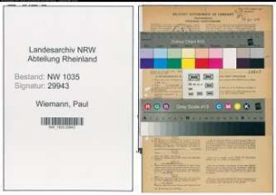 Entnazifizierung Paul Wiemann , geb. 02.09.1901 (Sportlehrer)