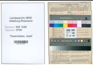Entnazifizierung Josef Thoennissen , geb. 04.08.1905 (Justizbeamter)