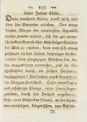Ueber Julius Cäsar