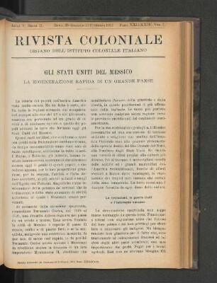 Gli Stati Uniti Del Messico.