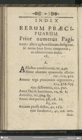 Index Rerum Praecipuarum