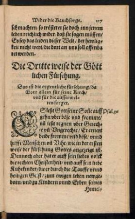 Die Dritte weise der Göttlichen Fürsehung.