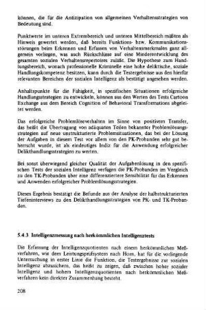 5.4.3 Intelligenzmessung nach herkömmlichen Intelligenztests