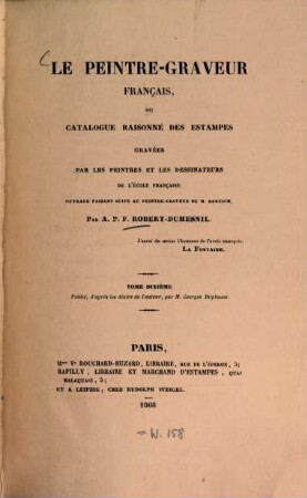 Le Peintre-graveur français : ou catalogue raisonné des estampes gravées par les peintres et les dessinateurs de l'école française, 10