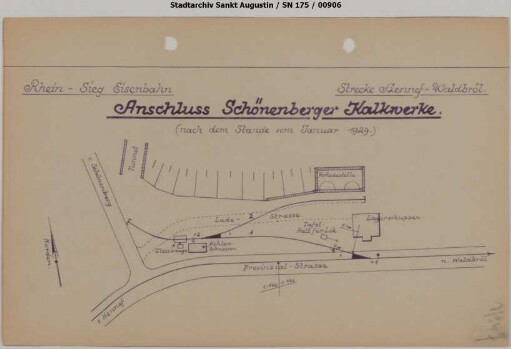 Schönenberger Kalkwerke, Gleisanschluss