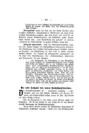 Die erste Aufgabe des neuen Reichsschatzsekretärs