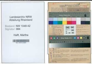 Entnazifizierung Martha Halft , geb. 06.03.1901 ()
