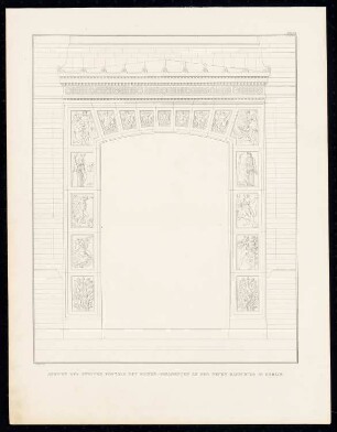 Bauakademie, Berlin: Ansicht Zweites Portal mit Ornamenten (aus: Sammlung Architektonischer Entwürfe, Berlin 1858)