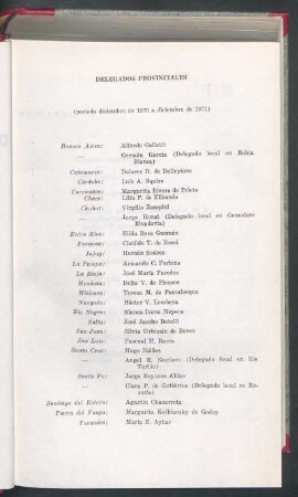 Delegados Provinciales