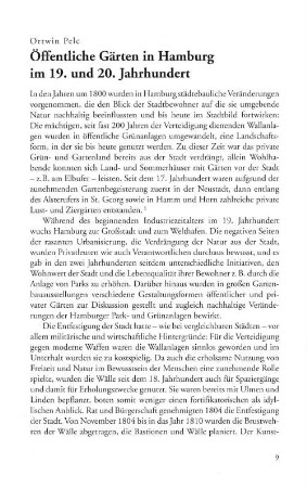Öffentliche Gärten in Hamburg im 19. und 20. Jahrhundert