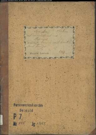 Zivilstandsregister der Mairie Lembeck (Aufgebote 1813). (Gemeinde: Lembeck, Kreis Recklinghausen)