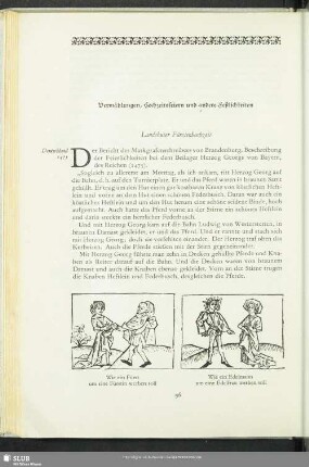 Vermählungen, Hochzeitsfeiern und andere Festlichkeiten