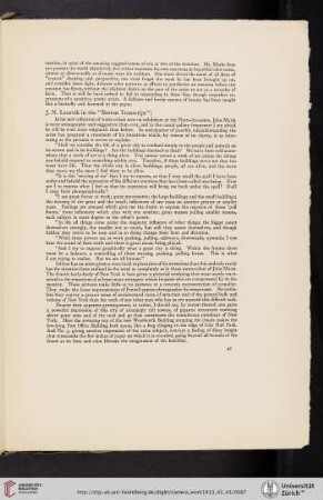 [Forbes Watson in the N. Y. Evening Post, continued from p. 26]