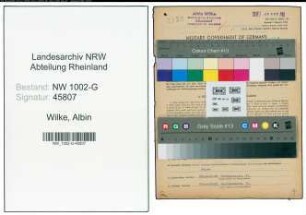 Entnazifizierung Albin Wilke, geb. 29.03.1895 (Malermeister)