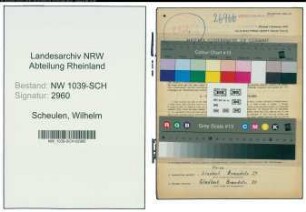 Entnazifizierung Wilhelm Scheulen , geb. 31.12.1906 (Dachdecker)