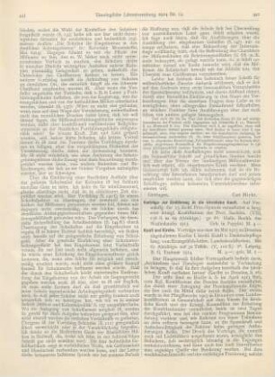 442-443 [Rezension] Vorträge zur Einführung in die kirchliche Kunst