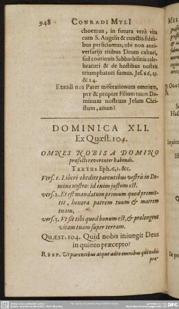 Dominica XLI. Ex Quaest. 104.