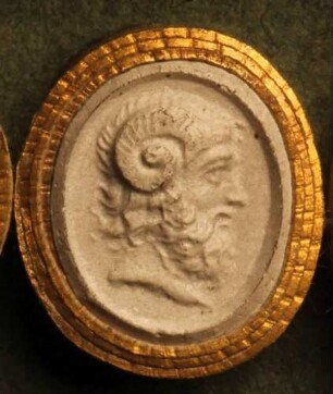 Profilkopf des Jupiter Ammon (Daktyliothek, Erstes Mythologisches Tausend)