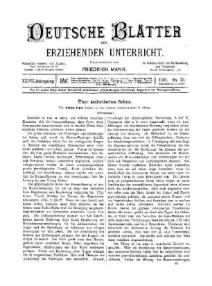 Über ästhetisches Sehen : (Fortsetzung)