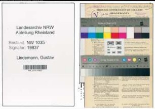 Entnazifizierung Gustav Lindemann , geb. 07.05.1892 (Technischer Beamter)