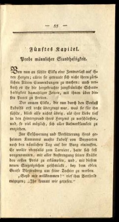 Fünftes Kapitel. Probe männlicher Standhaftigkeit.