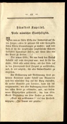 Fünftes Kapitel. Probe männlicher Standhaftigkeit.