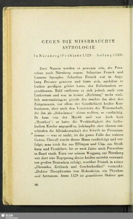 Gegen die missbrauchte Astrologie : In Nürnberg (Frühjahr 1529 - Anfang 1530)